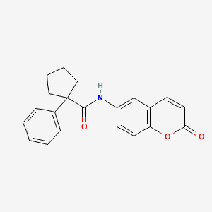 molecular formula C21H19NO3 B11225496 N-(2-oxo-2H-chromen-6-yl)-1-phenylcyclopentanecarboxamide 