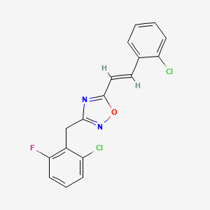 3-(2-chloro-6-fluorobenzyl)-5-[(E)-2-(2-chlorophenyl)ethenyl]-1,2,4-oxadiazole