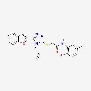 2-{[5-(1-benzofuran-2-yl)-4-(prop-2-en-1-yl)-4H-1,2,4-triazol-3-yl]sulfanyl}-N-(2-fluoro-5-methylphenyl)acetamide