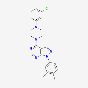 4-[4-(3-chlorophenyl)piperazin-1-yl]-1-(3,4-dimethylphenyl)-1H-pyrazolo[3,4-d]pyrimidine