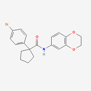 1-(4-bromophenyl)-N-(2,3-dihydro-1,4-benzodioxin-6-yl)cyclopentanecarboxamide