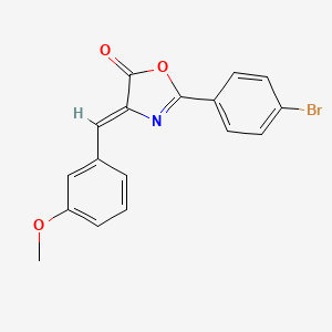 5(4H)-oxazolone, 2-(4-bromophenyl)-4-[(3-methoxyphenyl)methylene]-, (4Z)-