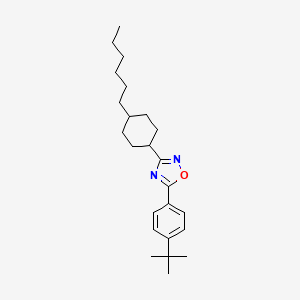 molecular formula C24H36N2O B11225574 5-(4-Tert-butylphenyl)-3-(4-hexylcyclohexyl)-1,2,4-oxadiazole 