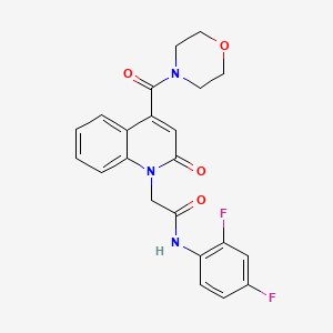 molecular formula C22H19F2N3O4 B11225580 N-(2,4-difluorophenyl)-2-[4-(morpholin-4-ylcarbonyl)-2-oxoquinolin-1(2H)-yl]acetamide 