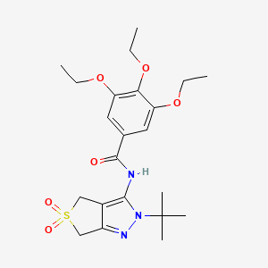 N-(2-(tert-butyl)-5,5-dioxido-4,6-dihydro-2H-thieno[3,4-c]pyrazol-3-yl)-3,4,5-triethoxybenzamide