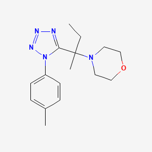 molecular formula C16H23N5O B11225619 4-{2-[1-(4-methylphenyl)-1H-tetrazol-5-yl]butan-2-yl}morpholine 