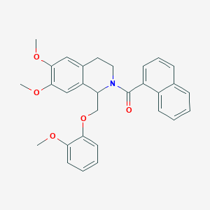 (6,7-dimethoxy-1-((2-methoxyphenoxy)methyl)-3,4-dihydroisoquinolin-2(1H)-yl)(naphthalen-1-yl)methanone