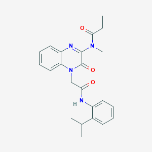 N-Methyl-N-[3-oxo-4-({[2-(propan-2-YL)phenyl]carbamoyl}methyl)-3,4-dihydroquinoxalin-2-YL]propanamide