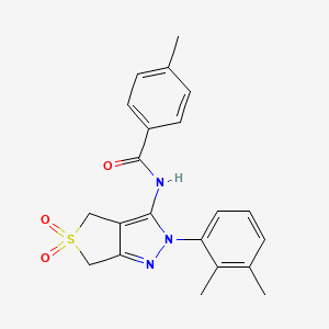 N-(2-(2,3-dimethylphenyl)-5,5-dioxido-4,6-dihydro-2H-thieno[3,4-c]pyrazol-3-yl)-4-methylbenzamide