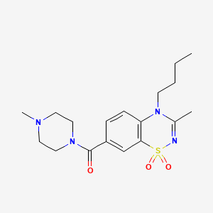 (4-butyl-3-methyl-1,1-dioxido-4H-1,2,4-benzothiadiazin-7-yl)(4-methylpiperazin-1-yl)methanone