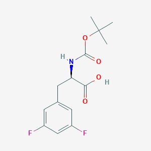molecular formula C14H17F2NO4 B112257 Boc-3,5-二氟-D-苯丙氨酸 CAS No. 205445-53-0