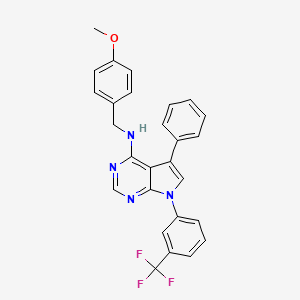 N-(4-methoxybenzyl)-5-phenyl-7-[3-(trifluoromethyl)phenyl]-7H-pyrrolo[2,3-d]pyrimidin-4-amine