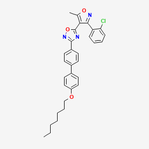 5-[3-(2-Chlorophenyl)-5-methyl-1,2-oxazol-4-yl]-3-[4'-(heptyloxy)biphenyl-4-yl]-1,2,4-oxadiazole