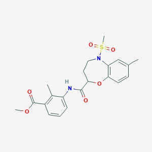 Methyl 2-methyl-3-({[7-methyl-5-(methylsulfonyl)-2,3,4,5-tetrahydro-1,5-benzoxazepin-2-yl]carbonyl}amino)benzoate