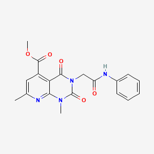 Methyl 1,7-dimethyl-2,4-dioxo-3-[2-oxo-2-(phenylamino)ethyl]-1,2,3,4-tetrahydropyrido[2,3-d]pyrimidine-5-carboxylate