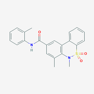 6,7-dimethyl-N-(2-methylphenyl)-6H-dibenzo[c,e][1,2]thiazine-9-carboxamide 5,5-dioxide