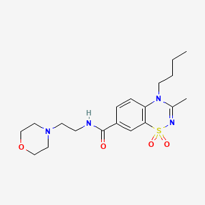 4-butyl-3-methyl-N-[2-(morpholin-4-yl)ethyl]-4H-1,2,4-benzothiadiazine-7-carboxamide 1,1-dioxide