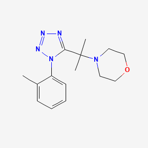 molecular formula C15H21N5O B11225773 4-{2-[1-(2-methylphenyl)-1H-tetrazol-5-yl]propan-2-yl}morpholine 