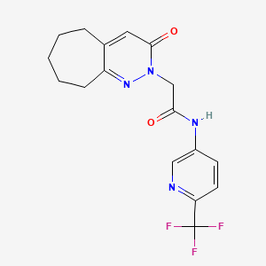 2-(3-oxo-3,5,6,7,8,9-hexahydro-2H-cyclohepta[c]pyridazin-2-yl)-N-[6-(trifluoromethyl)pyridin-3-yl]acetamide