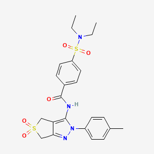 4-(N,N-diethylsulfamoyl)-N-(5,5-dioxido-2-(p-tolyl)-4,6-dihydro-2H-thieno[3,4-c]pyrazol-3-yl)benzamide