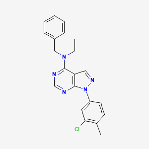 molecular formula C21H20ClN5 B11225821 N-benzyl-1-(3-chloro-4-methylphenyl)-N-ethyl-1H-pyrazolo[3,4-d]pyrimidin-4-amine 