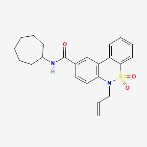 6-allyl-N-cycloheptyl-6H-dibenzo[c,e][1,2]thiazine-9-carboxamide 5,5-dioxide