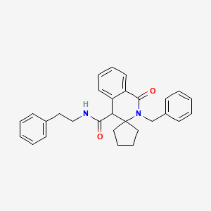 2'-Benzyl-1'-oxo-N-(2-phenylethyl)-2',4'-dihydro-1'H-spiro[cyclopentane-1,3'-isoquinoline]-4'-carboxamide