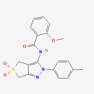 N-(5,5-dioxido-2-(p-tolyl)-4,6-dihydro-2H-thieno[3,4-c]pyrazol-3-yl)-2-methoxybenzamide