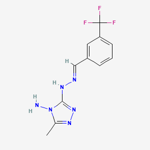 molecular formula C11H11F3N6 B11225855 3-methyl-5-{(2E)-2-[3-(trifluoromethyl)benzylidene]hydrazinyl}-4H-1,2,4-triazol-4-amine 