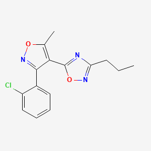 5-[3-(2-Chlorophenyl)-5-methyl-1,2-oxazol-4-yl]-3-propyl-1,2,4-oxadiazole