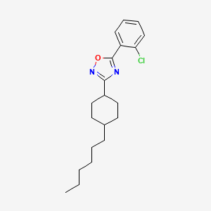 molecular formula C20H27ClN2O B11225886 5-(2-Chlorophenyl)-3-(4-hexylcyclohexyl)-1,2,4-oxadiazole 