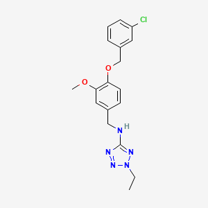 N-{4-[(3-chlorobenzyl)oxy]-3-methoxybenzyl}-2-ethyl-2H-tetrazol-5-amine