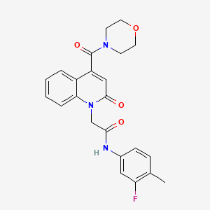 N-(3-fluoro-4-methylphenyl)-2-[4-(morpholin-4-ylcarbonyl)-2-oxoquinolin-1(2H)-yl]acetamide