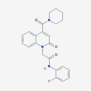 N-(2-fluorophenyl)-2-[2-oxo-4-(piperidin-1-ylcarbonyl)quinolin-1(2H)-yl]acetamide