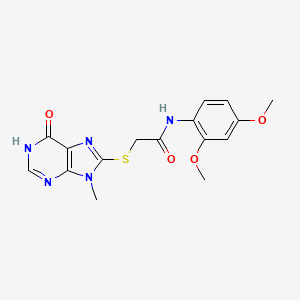 N-(2,4-dimethoxyphenyl)-2-[(9-methyl-6-oxo-6,9-dihydro-1H-purin-8-yl)sulfanyl]acetamide