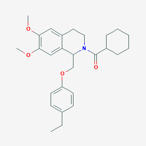 cyclohexyl(1-((4-ethylphenoxy)methyl)-6,7-dimethoxy-3,4-dihydroisoquinolin-2(1H)-yl)methanone