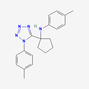 molecular formula C20H23N5 B11225934 4-methyl-N-{1-[1-(4-methylphenyl)-1H-tetrazol-5-yl]cyclopentyl}aniline 