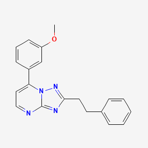 molecular formula C20H18N4O B11225959 7-(3-Methoxyphenyl)-2-(2-phenylethyl)[1,2,4]triazolo[1,5-a]pyrimidine 