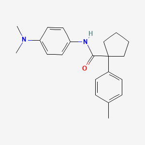 N-[4-(dimethylamino)phenyl]-1-(4-methylphenyl)cyclopentanecarboxamide