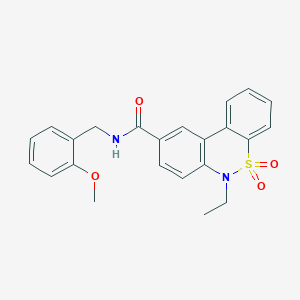 6-ethyl-N-(2-methoxybenzyl)-6H-dibenzo[c,e][1,2]thiazine-9-carboxamide 5,5-dioxide