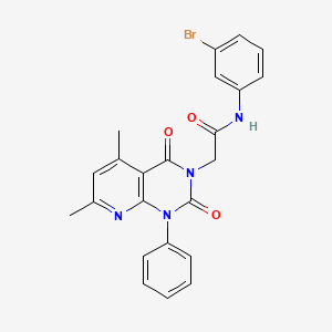 N-(3-bromophenyl)-2-(5,7-dimethyl-2,4-dioxo-1-phenyl-1,4-dihydropyrido[2,3-d]pyrimidin-3(2H)-yl)acetamide