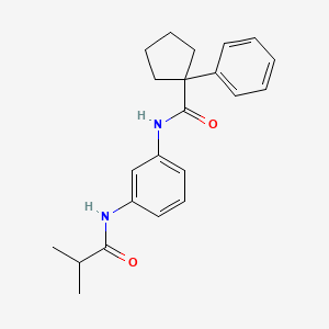 N-{3-[(2-methylpropanoyl)amino]phenyl}-1-phenylcyclopentanecarboxamide