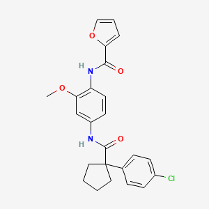 N-[4-({[1-(4-chlorophenyl)cyclopentyl]carbonyl}amino)-2-methoxyphenyl]-2-furamide