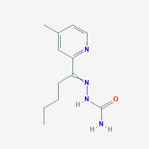 molecular formula C12H18N4O B011226 Hydrazinecarboxamide,2-[1-(4-methyl-2-pyridinyl)pentylidene]- CAS No. 100317-81-5
