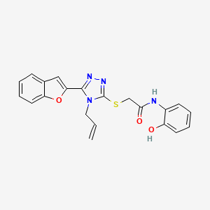 2-{[5-(1-benzofuran-2-yl)-4-(prop-2-en-1-yl)-4H-1,2,4-triazol-3-yl]sulfanyl}-N-(2-hydroxyphenyl)acetamide