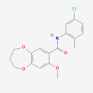 N-(5-chloro-2-methylphenyl)-8-methoxy-3,4-dihydro-2H-1,5-benzodioxepine-7-carboxamide