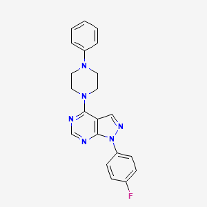 1-(4-fluorophenyl)-4-(4-phenylpiperazin-1-yl)-1H-pyrazolo[3,4-d]pyrimidine