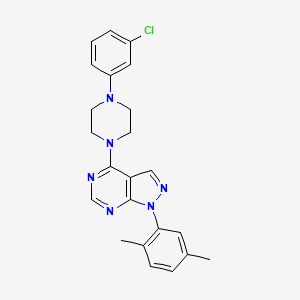 4-[4-(3-chlorophenyl)piperazin-1-yl]-1-(2,5-dimethylphenyl)-1H-pyrazolo[3,4-d]pyrimidine