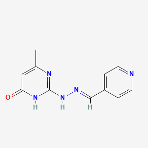 molecular formula C11H11N5O B11226058 6-methyl-2-[(2E)-2-(pyridin-4-ylmethylidene)hydrazinyl]pyrimidin-4-ol 