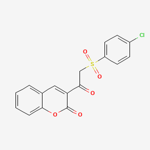 3-{[(4-chlorophenyl)sulfonyl]acetyl}-2H-chromen-2-one